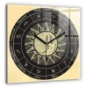 Horloge murale Wallfluent 60x60 cm Aiguilles noires Zodiaques et Soleil 1 pcs