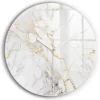 Horloge murale Wallfluent fi60 cm Aiguilles blanches Marbre décoratif 1 pcs