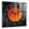 Horloge murale Wallfluent 60x60 cm Aiguilles noires Lune pleine 1 pcs