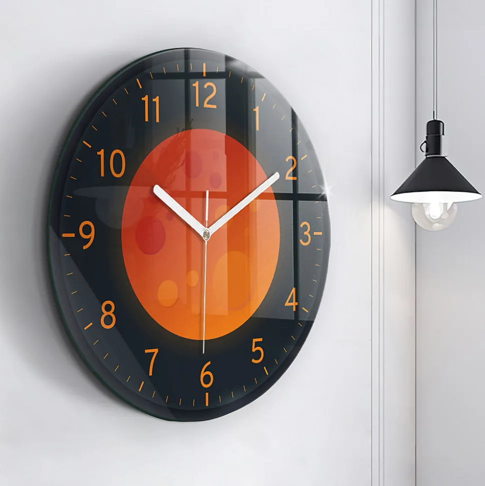 Horloge murale Wallfluent fi60 cm Aiguilles blanches Lune pleine 1 pcs
