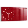 Horloge murale Wallfluent 60x30 cm Avec chiffres Aiguilles blanches Couleur rouge 1 pcs