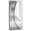 Horloge murale Wallfluent 30x60 cm Aiguilles blanches Abstraction argentée 1 pcs