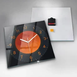 Horloge murale Wallfluent 30x30 cm Aiguilles blanches Lune pleine 1 pcs