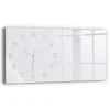 Horloge murale Wallfluent 60x30 cm Avec chiffres Aiguilles blanches Couleur blanc cassé 1 pcs