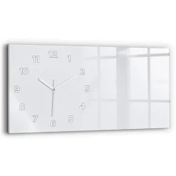 Horloge murale Wallfluent 60x30 cm Avec chiffres Aiguilles blanches Couleur blanc cassé 1 pcs