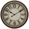 Horloge Nell - verre - noir - D29 -2 cm - Atmosphera