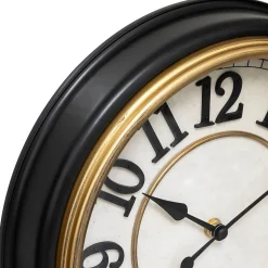Horloge Nell - verre - noir - D29 -2 cm - Atmosphera