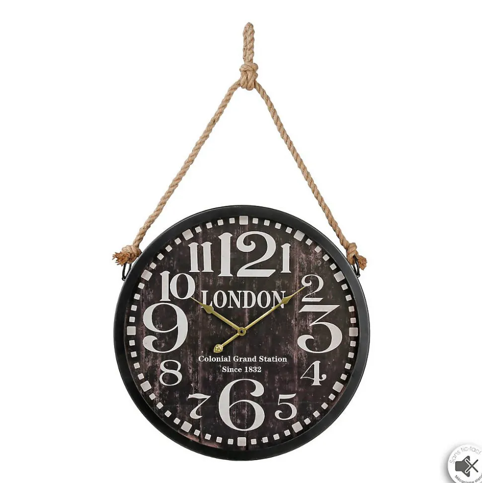 Horloge noire à suspendre - métal D52 cm - Atmosphera
