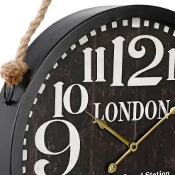 Horloge noire à suspendre - métal D52 cm - Atmosphera