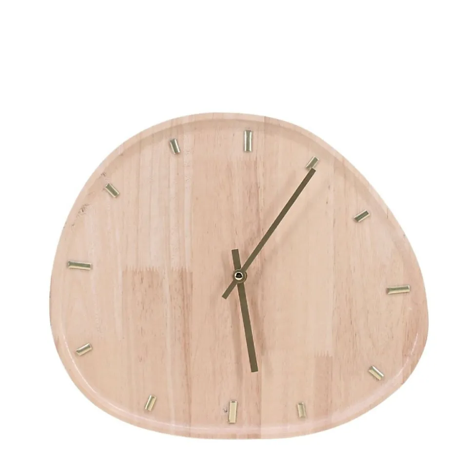 Horloge organique en bois 35x30cm