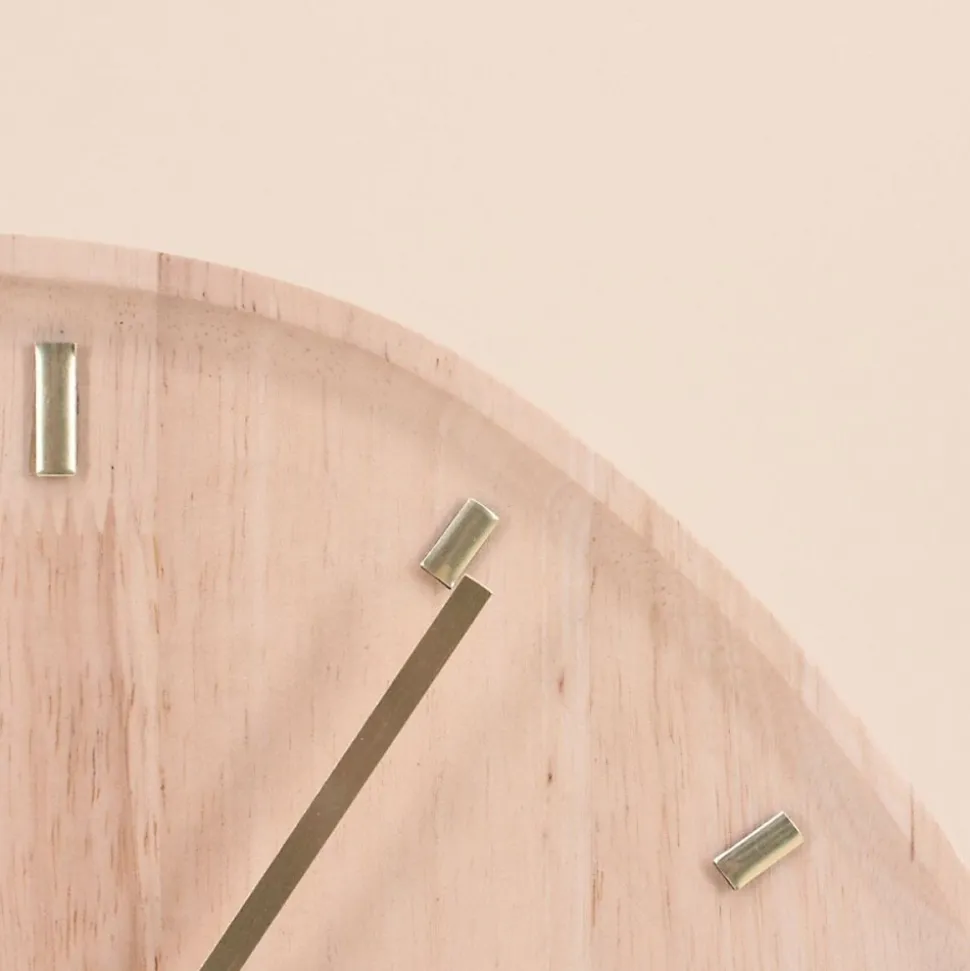 Horloge organique en bois 35x30cm