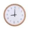 Horloge ronde contour rotin 54cm