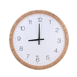 Horloge ronde contour rotin 54cm