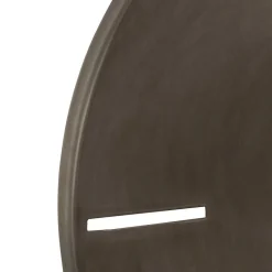 Horloge ronde en métal gris 77x4x77 cm