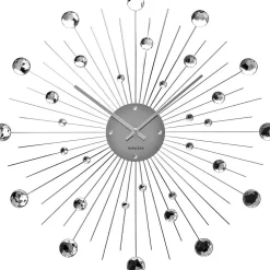 Horloge ronde en métal Sunburst 50 cm