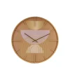 Horloge ronde métal doré motifs arches 40cm