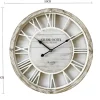 Horloge Salon Horloge Murale Shabby Vintage Bois Blanc 50x50x4,5