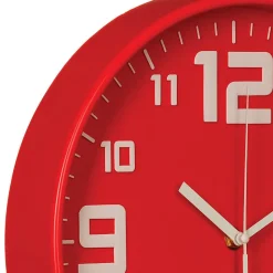 Horloge silencieuse - verre - D30 cm - Noir- Atmosphera