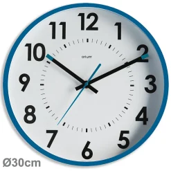 Horloge silencieuse Abylis diamètre 30cm - Bleu canard - Orium