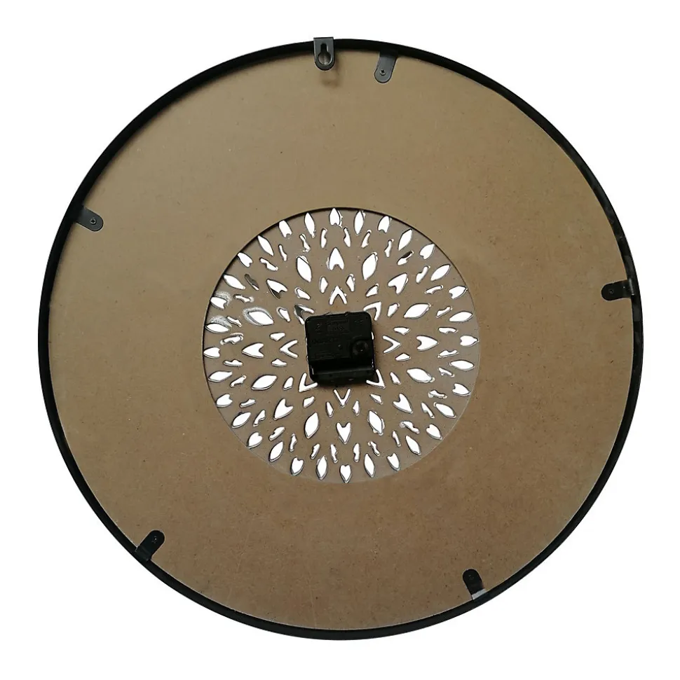 Horloge Suspendue Horloges Murales Brun Noir Mdf Métal Style Vintage
