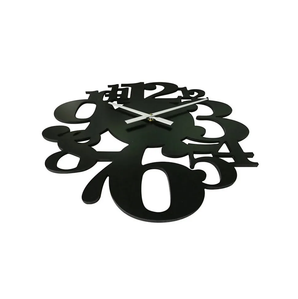 Horloge Suspendue Montres Noir Mdf Grands Chiffres 55x50x4,5