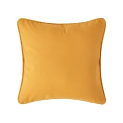 Housse coussin uni jaune moutarde - 45 x 45 cm - HOMESCAPES
