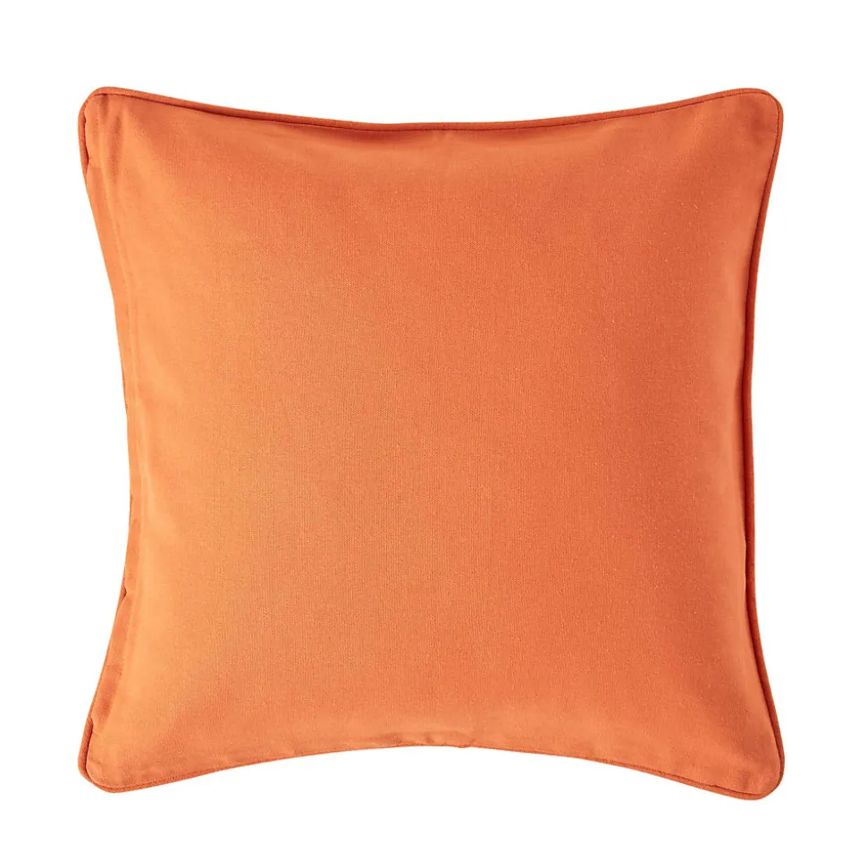 Housse coussin uni terracotta - 30 x 30 cm - HOMESCAPES