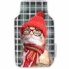 Housse de bouillotte Chat a lunettes