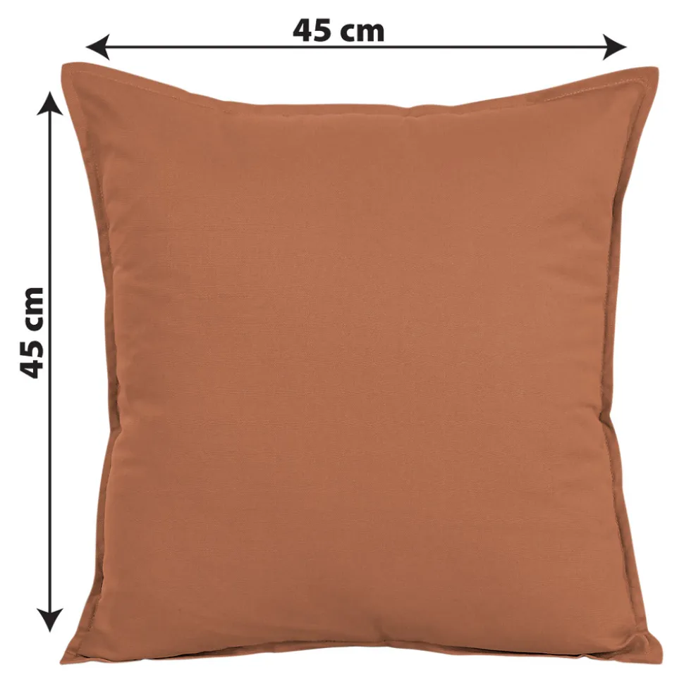 Housse de coussin 100% coton Hiva terracotta l.45 x H.45cm GoodHome
