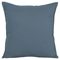 Housse de coussin 100% coton Hiva bleu l.60 x H.60cm GoodHome