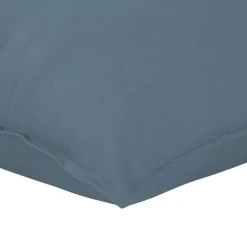 Housse de coussin 100% coton Hiva bleu l.60 x H.60cm GoodHome