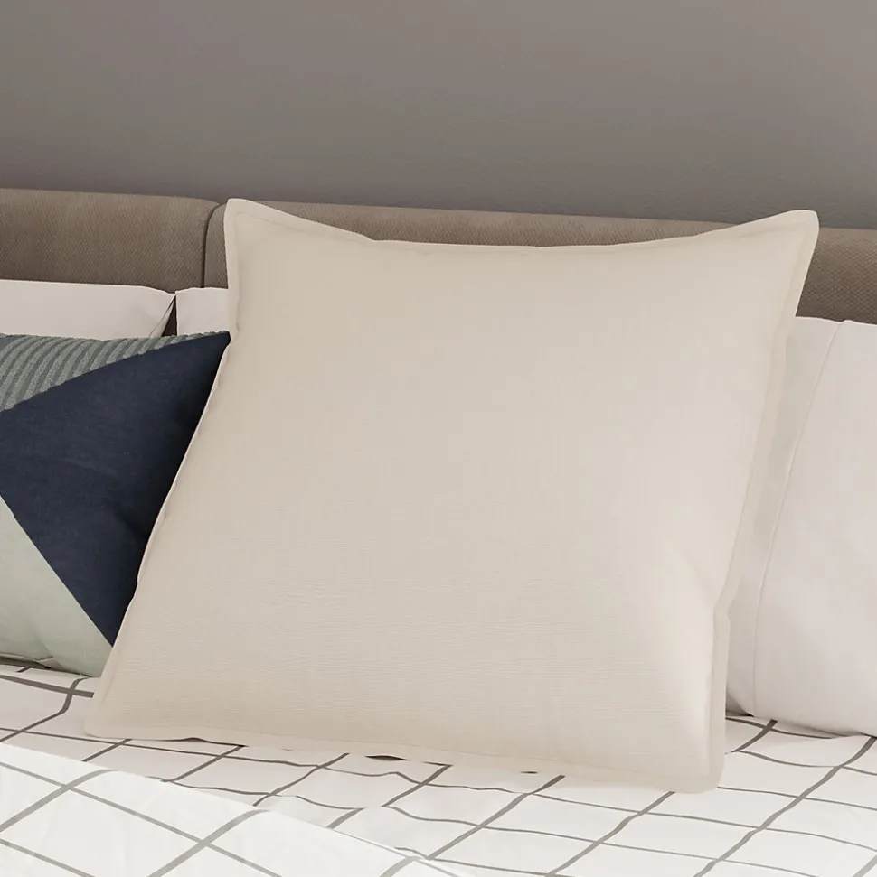 Housse de coussin 100% coton Hiva beige l.45 x H.45cm GoodHome