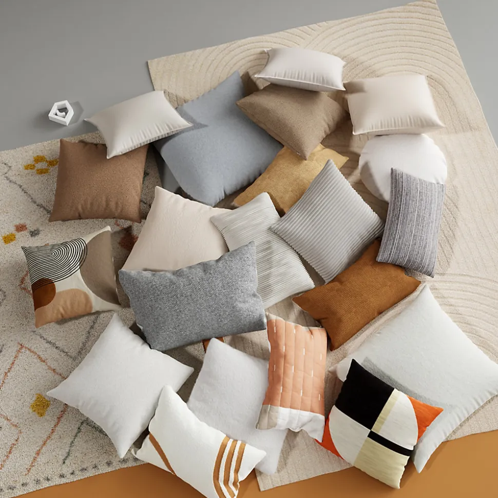 Housse de coussin 100% coton Hiva beige l.45 x H.45cm GoodHome