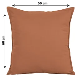 Housse de coussin 100% coton Jalna Terracotta l.45 x H.45cm GoodHome