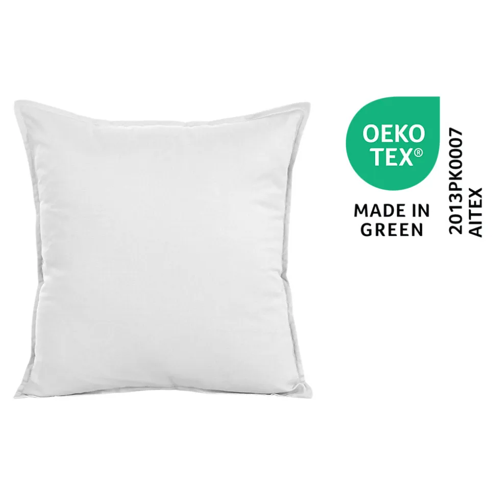 Housse de coussin 100% coton blanc l.45 x H.45 cm GoodHome Hiva
