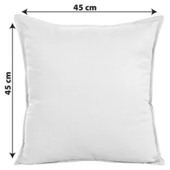 Housse de coussin 100% coton blanc l.45 x H.45 cm GoodHome Hiva