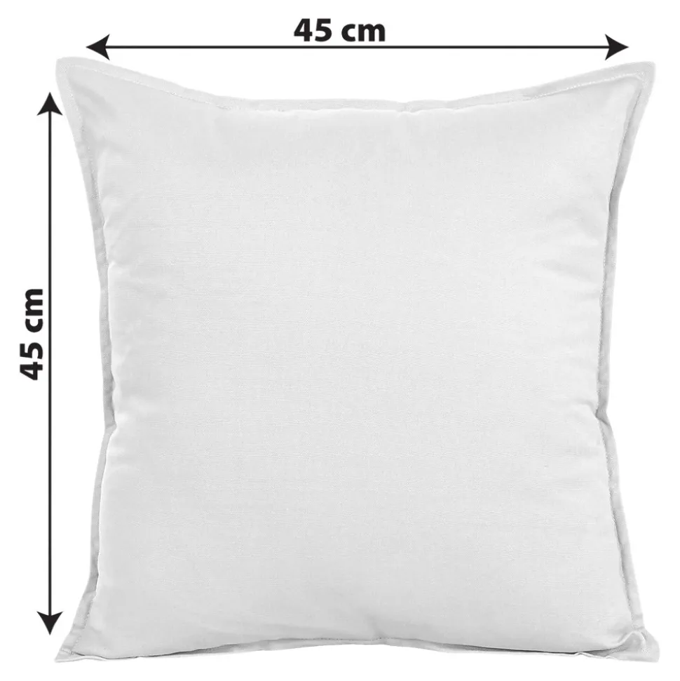 Housse de coussin 100% coton blanc l.45 x H.45 cm GoodHome Hiva