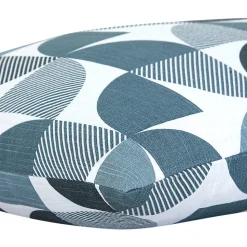 Housse de coussin 100% coton Peca imprimé géométrique bleu marine l.60 x H.40cm GoodHome