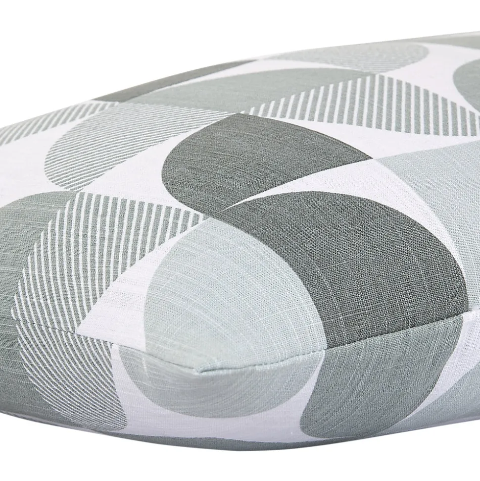 Housse de coussin 100% coton Peca imprimé géométrique gris l.60 x H.40cm GoodHome
