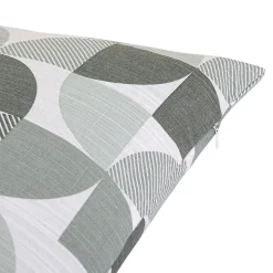 Housse de coussin 100% coton Peca imprimé géométrique gris l.60 x H.40cm GoodHome