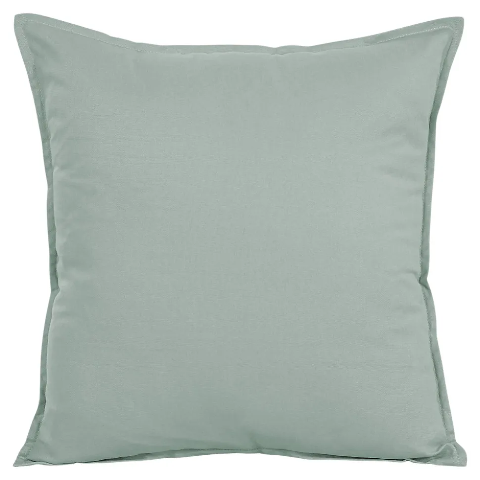 Housse de coussin 100% coton vert celadon l.45 x H.45cm GoodHome Hiva