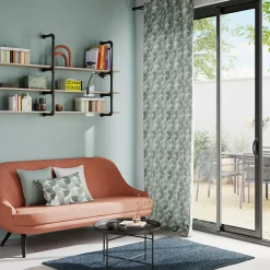 Housse de coussin 100% coton vert celadon l.45 x H.45cm GoodHome Hiva