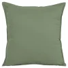 Housse de coussin 100% coton Hiva vert kaki clair l.45 x H.45cm GoodHome