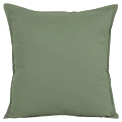 Housse de coussin 100% coton Hiva vert kaki clair l.45 x H.45cm GoodHome