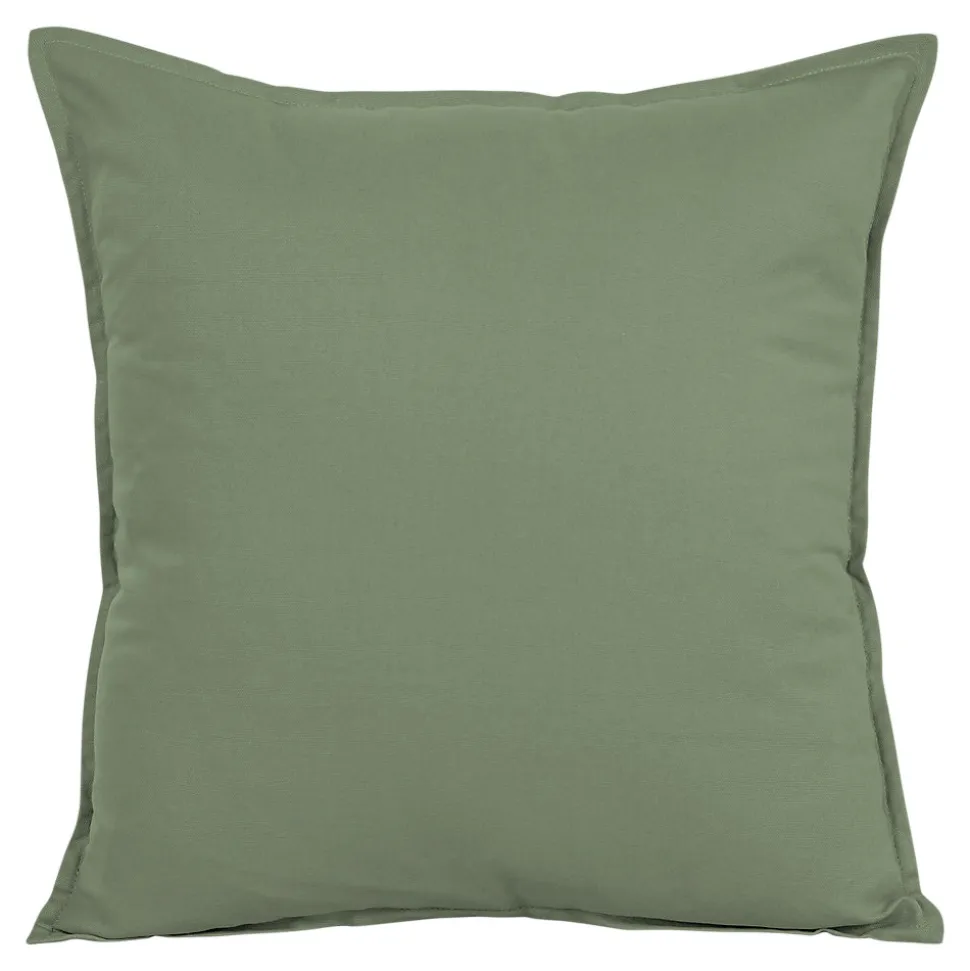 Housse de coussin 100% coton Hiva vert kaki clair l.45 x H.45cm GoodHome
