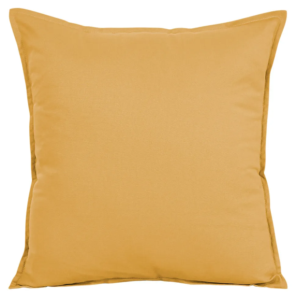 Housse de coussin 100% coton Hiva jaune ocre l.45 x H.45cm GoodHome