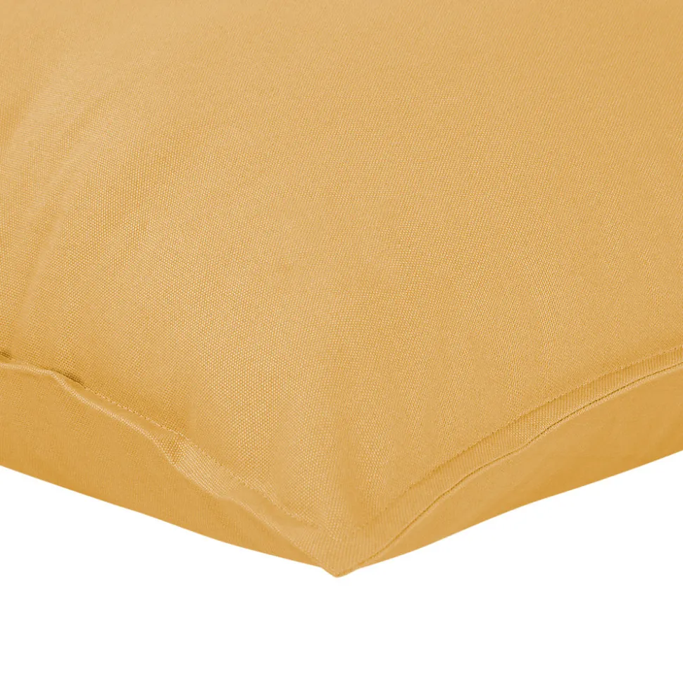 Housse de coussin 100% coton Hiva jaune ocre l.45 x H.45cm GoodHome