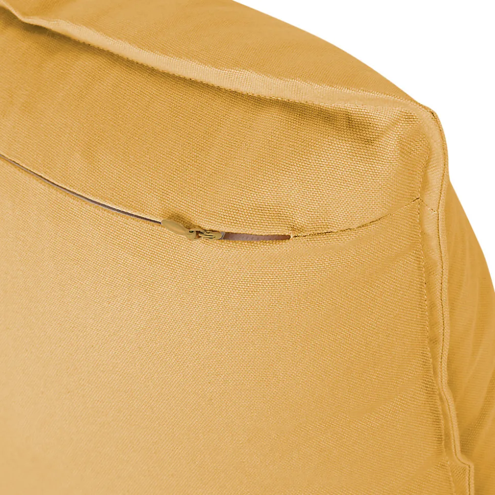 Housse de coussin 100% coton Hiva jaune ocre l.45 x H.45cm GoodHome