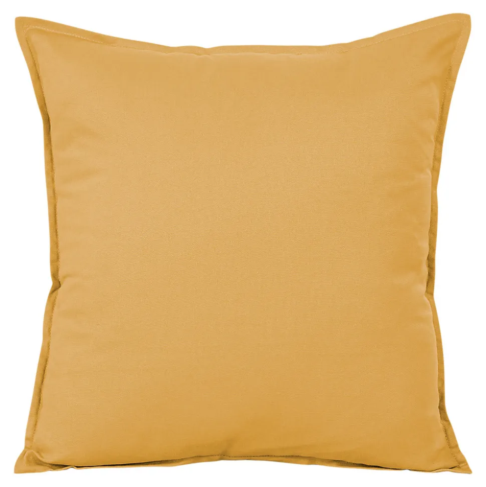 Housse de coussin 100% coton Hiva jaune ocre l.45 x H.45cm GoodHome