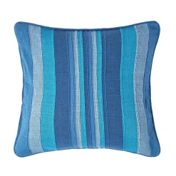 Housse de coussin à rayures morocco bleu, 60 x 60 cm - HOMESCAPES